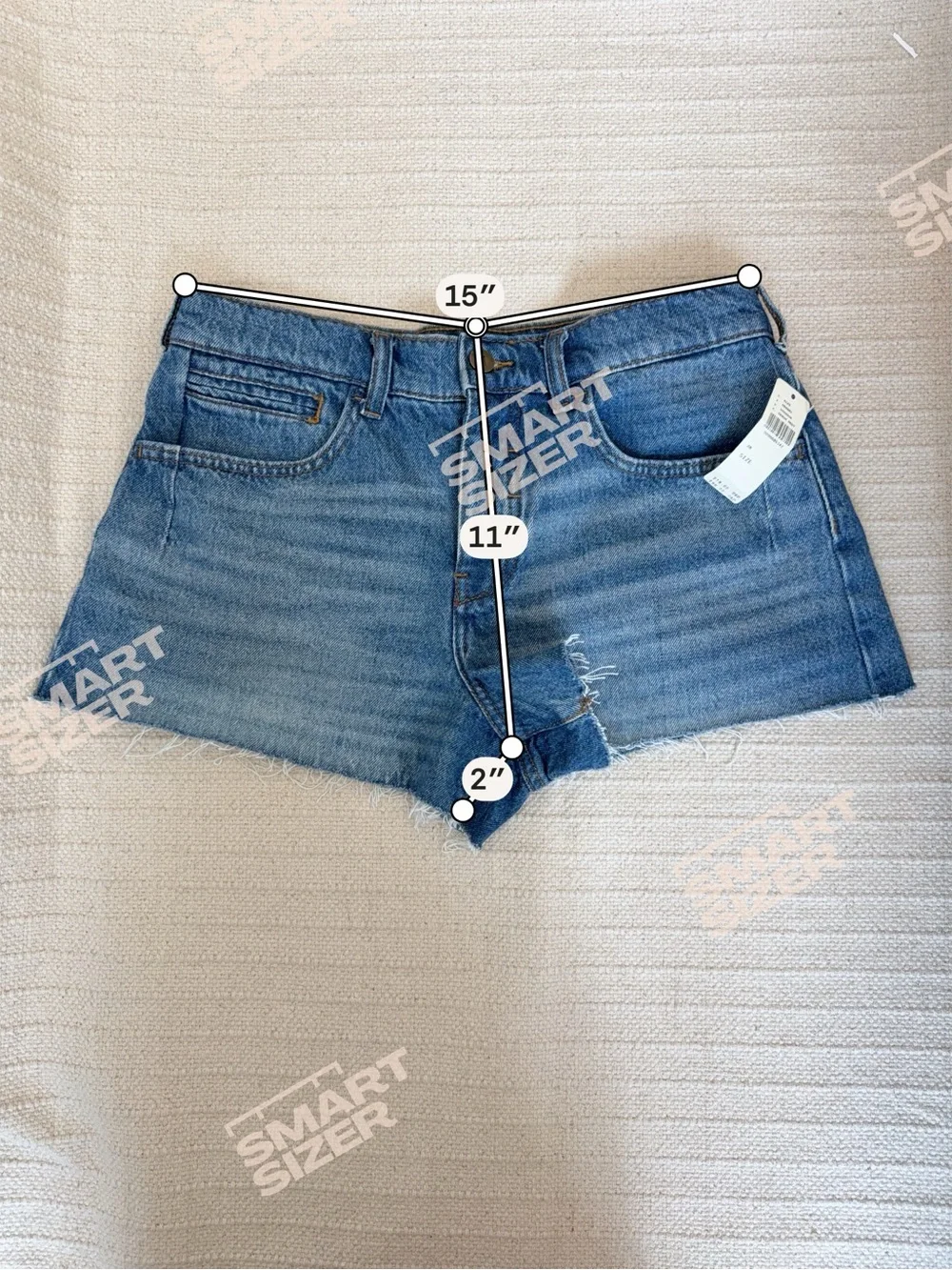 Anthropologie Pilcro Blue High Waisted Jean Shorts The Everyday Denim Shorts - Picture 6 of 9